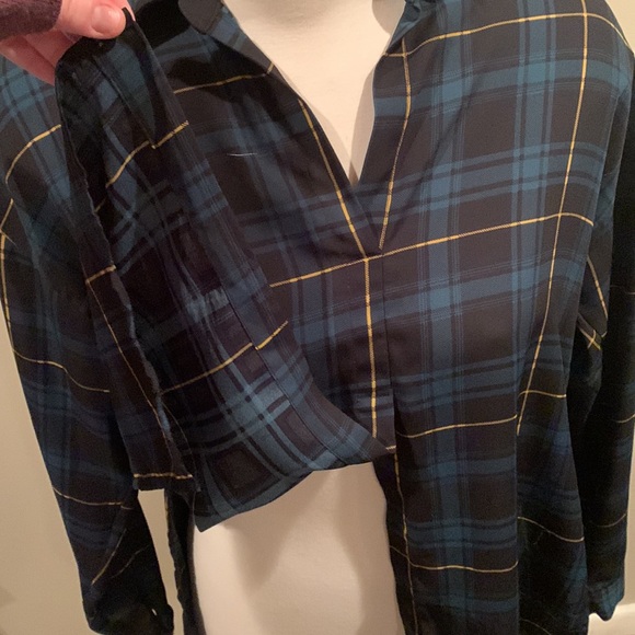 Forever 21 Plaid Sheer Top - Picture 5 of 11